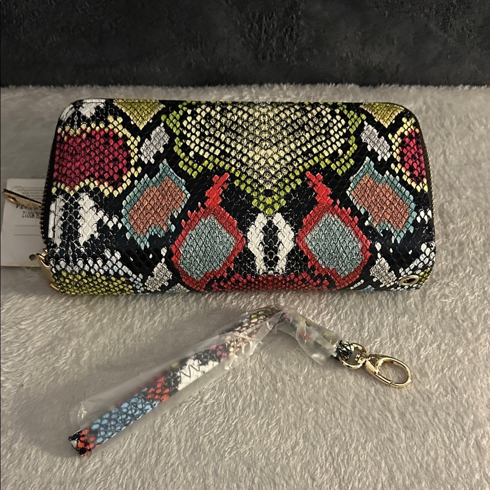 Stylish Multicolor Snake Print Women's Wallet